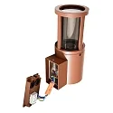 outdoor wall luminaire FACADO II ROUND TONED round E27 IP65, mat, rust dimmable