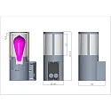 outdoor wall luminaire FACADO II ROUND TONED round E27 IP65, mat, rust dimmable