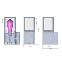 outdoor wall luminaire FACADO II SQAURE OPAL square E27 IP65, dark grey, mat dimmable