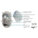 Deko-Light damp-proof luminaire SOTANO IP54 oval, CCT Switch, impact resistant, switchable, multipower IP54, black 