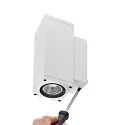 Deko-Light facade spotlight SHORELINE PRO LED SQUARE 70 UP&DOWN 2 flames, square, CCT Switch IP65, white dimmable