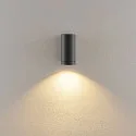 Deko-Light facade spotlight SHORELINE PRO GU10 ROUND 1 flame, cylindrical, with lamp socket GU10 IP65, dark grey