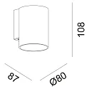 outdoor wall luminaire CAN OUTDOOR UP OR DOWN 1 flame, cylindrical, rigid GU10 IP65, white