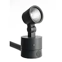 Outdoor LED spot COLT 8W COB, IP65, 3000K 470lm 775cd 40°, die-cast aluminum, black grey / opal