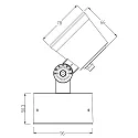 Outdoor LED spot 8W RGBW, IP65, 24V DC, RGB + 3000K 389lm 20°, die-cast aluminum, black grey
