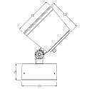 Deko-Light Outdoor LED spot 25W RGBW, IP65, 24V DC, RGB + 3000K 1140lm 20°, die-cast aluminum, black grey