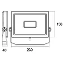 floodlight FLOOD SMD 30 swivelling, symmetrical IP65 / IP44, silver 