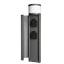 Deko-Light Socket tower 2-fold, IP44, 220-240V AC / 50-60Hz, die-cast aluminum, with LED lighting, 4.8W 3000K 150lm