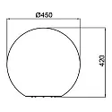 Deko-Light Decorative outdoor Ball luminaire 45, Ø 45cm, IP65 / IP44, E27 max. 42W, plastic PE, white