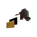 Side cover for series NIHAL, metal, 13cm, IP20, matt gold