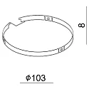 Cover heat sink for series UNI II MAX, Ø 10.3cm, white