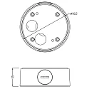 Deko-Light Surface-mounting housing for outdoor series COLT, versions 8W, Ø 9.65cm / H 3.5cm, aluminum, black grey
