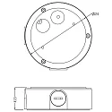 Deko-Light Surface-mounting housing for outdoor series COLT, versions 15 / 30W, Ø 12.4cm / H 4.15cm, aluminum, black grey