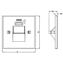 Deko-Light Cover SQUARE Step for recessed LED wall luminaire ALWAID, jet black