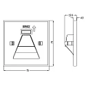 Deko-Light Cover SQUARE Angle for recessed LED wall luminaire ALWAID, grey