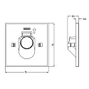 Deko-Light Cover SQUARE Eye for recessed LED wall luminaire ALWAID, grey