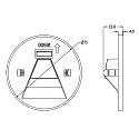 Cover ROUND Angle for recessed LED wall luminaire ALWAID, jet black