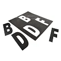 house numbers CASA / LETTER A-F, black