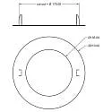 Deko-Light reducing ring 210/135MM round, mechanical, built-in version, traffic white