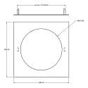 Deko-Light reducing ring 280/210MM mechanical, square, built-in version, traffic white