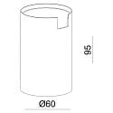 Deko-Light surface mounted housing CAN MIX'N MATCH 1/2 - SPOT HEAD (WALL / TABLE / FLOOR) cylindrical, mechanical, rose gold