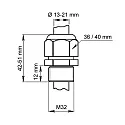 Deko-Light cable gland PKGM32 with strain relief, light grey