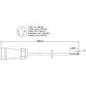 Cable system, Weipu HQ 12/24/48V Feed-in cable 5-pin, 1 meter