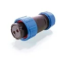 WEIPU HQ 12 / 24 / 48V socket special 2-pin, FEMALE, IP67