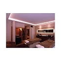  AU-01-08, flat U-profile for 8 - 9,3 mm LED stripes, 200cm, matt brushed black