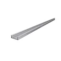 AU-01-15, flat U-profile for 15 - 16,3 mm LED stripes, 200cm, anodized aluminum