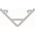 Corner profile AV-05-12 for 12 mm LED Stripes, silver matt, anodised, 200cm
