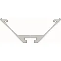 Corner profile AV-05-25 for 25 mm LED Stripes (2x 12 mm), silver matt, anodised, 200cm