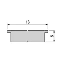 Deko-Light Carrier profile LED carrier T-01-15 for 15 - 16,3 LED stripes, matt silver