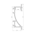 Deko-Light Drywall profile wallvoute EL-02-12 for 12 - 13,3 LED stripes, 100cm, matt silver anodized