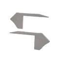  Accessories for LED profile P-AL-01-10 endcaps, 2 items, grey