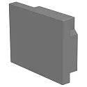 End cap P-EL-03-12 set 2 pcs., grey