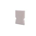 Endcaps H-AU-02-08, 14 mm, 2 items, white