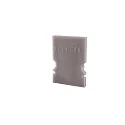 Endcaps H-AU-02-08, 14 mm, 2 items, grey