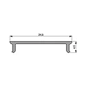 Deko-Light Accessories for LED profile cover P-01-20, 100cm, clear, 95% transmission
