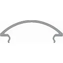 Cover R-05-15, BxH: 46,1x11,6mm, white satined, 200cm