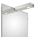 LED Mirror luminaire FLAT 1 LED, 7W, 3000K, 370lm, IP44, nickel satin