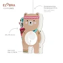 Elobra Pendant luminaire LITTLE INDIANS BÄR BJØRN, E27, brown