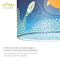Elobra Pendant luminaire LITTLE ASTRONAUTS SPACE MISSION 25/40, E27, blue