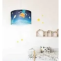Elobra Pendant luminaire LITTLE ASTRONAUTS SPACE MISSION 25/40, E27, blue