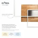 Elobra Ceiling luminaire PANAMA L, 2x 20W, 2200lm, oak natural
