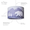 Elobra Pendant luminaire SCANDI ANTARKTIS 25/40, E27, purple