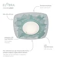 Elobra LED Ceiling luminaire SCANDI „SAVANNE“ LED board + 20 LED, 11W, 3000K, orange