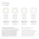 Elobra LED Ceiling luminaire SCANDI „SAVANNE“ LED board + 20 LED, 11W, 3000K, orange
