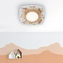 Elobra LED Ceiling luminaire SCANDI „SAVANNE“ LED board + 20 LED, 11W, 3000K, orange