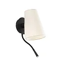 wall luminaire LUPE E27 IP20, beige, black 